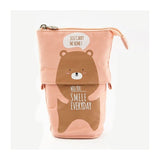 Trousse +porte stylo bear 2en1