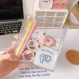 Transparent Storge Bag for Makeup Washi Tapes Pencil Bag Japanese style