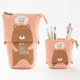 Trousse +porte stylo bear 2en1