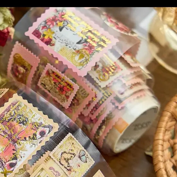 Vintage timbres waterproof 10 pcs